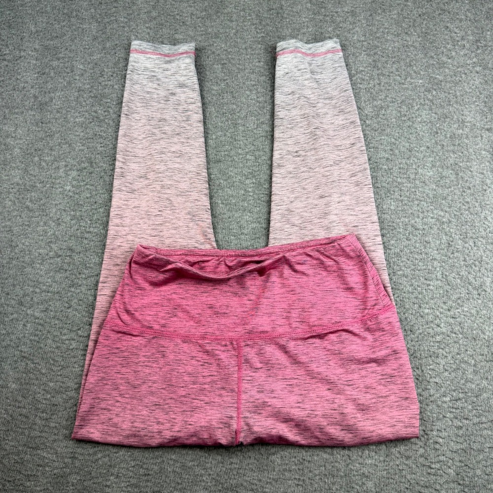 Reebok Leggings Womens Small Pink Ombre Space Dye High Waist Athletic Yoga Pants